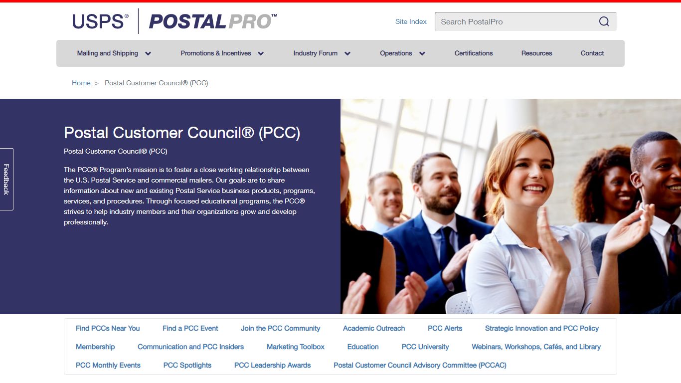 Postal Customer Council® (PCC) | PostalPro - USPS